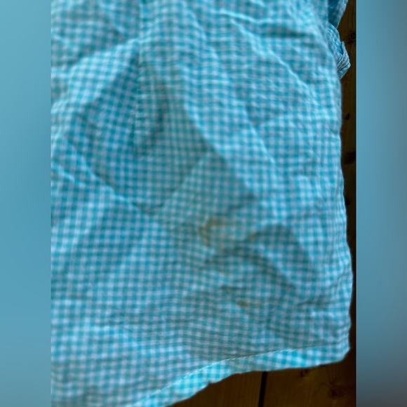 Vintage Western Shirt Cowgirl Southwestern Aqua Orange Country Top Festival - Picture 16 of 17